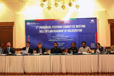 وزیرِ داخلہ بلوچستان کی جانب سے قانون کی حکمرانی کے شعبے میں تعاون پر یورپی یونین اور اقوامِ متحدہ کو خراجِ تحسین