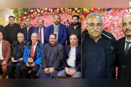 پاکستان پریس کلب برطانیہ گریٹر مانچسٹر برانچ کی جانب سے ممتاز صحافتی شخصیت مدثر اقبال بٹ اور میاں ریاض جتالا کے اعزاز میں عشائیہ