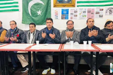 جموں کشمیر ڈیموکریٹک فورم فرانس کے زیر اہتمام کشمیریوں سے اظہار یکجہتی کیلئےپروگرام کا انعقاد