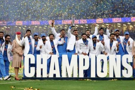بھارت نے نیوزی لینڈ کو شکست دے کر چیمپیئنزٹرافی جیت لی